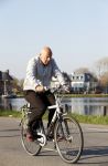 Amsterdam 6 april 2017 
Peter Plasman op de fiets langs de amstel.