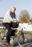 Amsterdam 6 april 2017 
Peter Plasman op de fiets langs de amstel.
