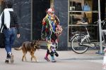 Amsterdam 4 april 2017  
Petra Heyboer met hond op de pc hooftstraat