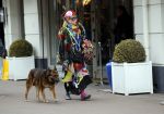 Amsterdam 4 april 2017  
Petra Heyboer met hond op de pc hooftstraat