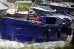 Amsterdam 13 mei 2017 
Prins Berenhard jr aan het varen in zijn waterdream sloep (boot) met zijn dochter Isabella en haar vriendinnen op de grachten van Amsterdam. Tijdens het varen regent het behoorlijk.