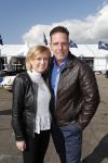Zandvoort, 29 April 2017 Rob Geus met zijn zwangere vrouw