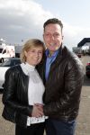 Zandvoort, 29 April 2017 Rob Geus met zijn zwangere vrouw