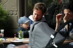 Amsterdam 3 april 2017  
Oscar Aerts met zoontje en Robert de Hoog op terras.