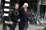 Amsterdam 29 april 2017  
Willibrord Frequin met vriendin op straat in Amsterdam