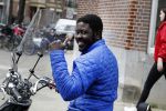 Amsterdam 10 april 2018
Acteur Andre Dongelmans op zijn scooter