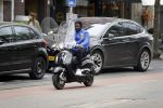 Amsterdam 10 april 2018
Acteur Andre Dongelmans op zijn scooter