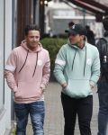 Amsterdam 11 april 2018
Andre Hazes jr met beste vriend Djarno Hofland op de cornelis schuytstraat