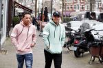 Amsterdam 11 april 2018
Andre Hazes jr met beste vriend Djarno Hofland op de cornelis schuytstraat