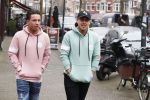 Amsterdam 11 april 2018
Andre Hazes jr met beste vriend Djarno Hofland op de cornelis schuytstraat
