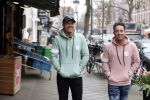 Amsterdam 11 april 2018
Andre Hazes jr met beste vriend Djarno Hofland op de cornelis schuytstraat