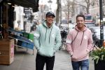 Amsterdam 11 april 2018
Andre Hazes jr met beste vriend Djarno Hofland op de cornelis schuytstraat