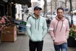 Amsterdam 11 april 2018
Andre Hazes jr met beste vriend Djarno Hofland op de cornelis schuytstraat