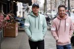 Amsterdam 11 april 2018
Andre Hazes jr met beste vriend Djarno Hofland op de cornelis schuytstraat