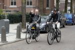 Amsterdam 11 april 2018
Bart Bosch met een kennis op de fiets in Amsterdam