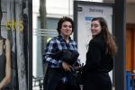 Amsterdam 14 april 2018
Bickel Krabbe wacht samen met zijn vriendin op de tram