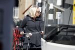 Amsterdam 23 april 2018
Eva Jinek ( zwanger ) gaat met de fiets sporten.