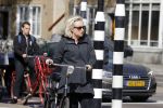 Amsterdam 23 april 2018
Eva Jinek ( zwanger ) gaat met de fiets sporten.
