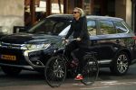 Amsterdam 23 april 2018
Eva Jinek ( zwanger ) gaat met de fiets sporten.