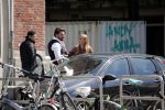 Amsterdam 11 mei 2018 
Fabienne de Vries en haar vriend hebben ruzie op straat