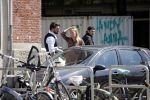 Amsterdam 11 mei 2018 
Fabienne de Vries en haar vriend hebben ruzie op straat