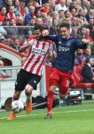 Eindhoven, 15 April 2018
PSV-AJAX, eindstand 3-0 en Landskampioen Seizoen 2017-2018
Gaston Pereiro in duel met Max Wober