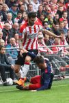 Eindhoven, 15 April 2018
PSV-AJAX, eindstand 3-0 en Landskampioen Seizoen 2017-2018
Gaston Pereiro in duel met Max Wober