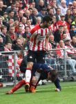 Eindhoven, 15 April 2018
PSV-AJAX, eindstand 3-0 en Landskampioen Seizoen 2017-2018
Gaston Pereiro in duel met Max Wober