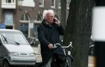 Amsterdam 10 april 2018
Henk Spaan bellend op de fiets in Amsterdam