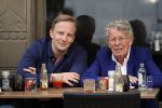 Amsterdam 23 april 2018
Jan des Bouvrie met zijn zoon Jan jr op terras.