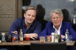 Amsterdam 23 april 2018
Jan des Bouvrie met zijn zoon Jan jr op terras.