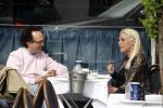 Amsterdam 23 april 2018
Judith Osborn met (een) vriend op straat en op terras bij George in Amsterdam zuid.