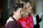 Amsterdam 18 april 2018
 Koning Willem-Alexander en koningin Maxima wonen de premiere bij van Gurre-Lieder in de Nationale Opera & Ballet in de stopera. Kajsa Ollongren met partner Irene v d Brekel