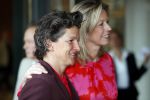 Amsterdam 18 april 2018
 Koning Willem-Alexander en koningin Maxima wonen de premiere bij van Gurre-Lieder in de Nationale Opera & Ballet in de stopera. Kajsa Ollongren met partner Irene v d Brekel