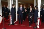 Amsterdam 18 april 2018
 Koning Willem-Alexander en koningin Maxima wonen de premiere bij van Gurre-Lieder in de Nationale Opera & Ballet in de stopera.