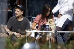 Amsterdam 19 april 2018
Lil Kleine met zijn vriendin jamie Vaes op terras bij George