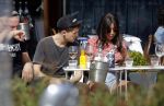 Amsterdam 19 april 2018
Lil Kleine met zijn vriendin jamie Vaes op terras bij George
