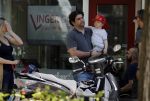 Amsterdam 6 mei 2018
Een zwanger Liza Sips met partner Ralph Manheim en zoon