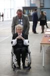 Amsterdam 16 april 2018
Marianne v Wijnkoop in rolstoel bij premiere The Purple color in NDSM loods