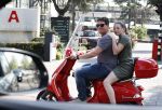 Amsterdam 22 april 2018
Martijn Krabbe met zijn dochter Michelle op de vespa scooter.