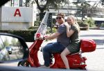 Amsterdam 22 april 2018
Martijn Krabbe met zijn dochter Michelle op de vespa scooter.