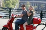 Amsterdam 22 april 2018
Martijn Krabbe met zijn dochter Michelle op de vespa scooter.