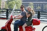 Amsterdam 22 april 2018
Martijn Krabbe met zijn dochter Michelle op de vespa scooter.