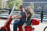 Amsterdam 22 april 2018
Martijn Krabbe met zijn dochter Michelle op de vespa scooter.