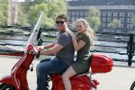 Amsterdam 22 april 2018
Martijn Krabbe met zijn dochter Michelle op de vespa scooter.
