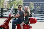 Amsterdam 22 april 2018
Martijn Krabbe met zijn dochter Michelle op de vespa scooter.