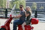 Amsterdam 22 april 2018
Martijn Krabbe met zijn dochter Michelle op de vespa scooter.