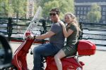 Amsterdam 22 april 2018
Martijn Krabbe met zijn dochter Michelle op de vespa scooter.