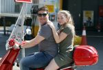 Amsterdam 22 april 2018
Martijn Krabbe met zijn dochter Michelle op de vespa scooter.
