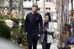 Amsterdam 10 april 2018
Monica Geuze ( zwanger) met haar vriend Lars Veldwijk op de cornelis schuytstraat